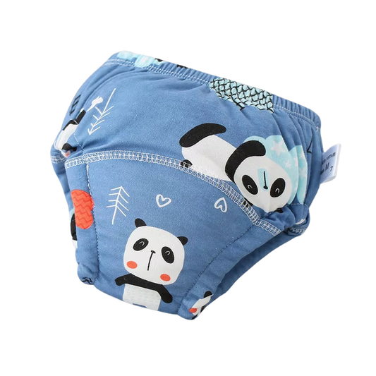Newborn Training Pants - Light Blue Panda